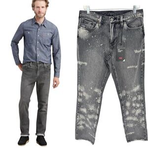 NWT LEVI’S 541 Athletic Taper Bleach Washed Jeans Grey Size‎ 30x32 Grunge Artsy